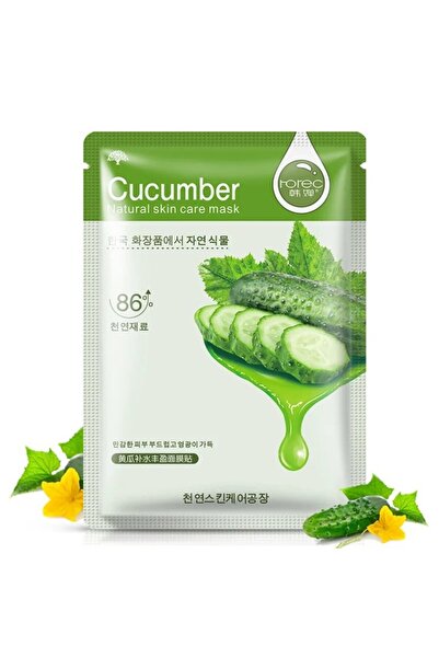 24 7 Life Hydrating Face Mask with Natural Cucumber Extract, 86% Natural Ingredients, for Sensitive and Revita