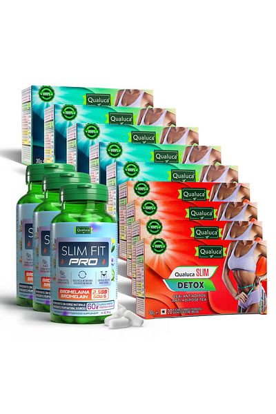 Qualuca Slimming complex – Slim Fit PRO (180 caps.) + Slim Siluet (5) + Slim Detox (4) | 90 days