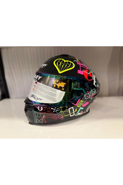 Sway KASK SWAY SW 867 PERİ Colorful Full Face