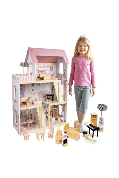 indiggo FantasyVilla Wooden Dollhouse by Indiggo® - Dusty Pink