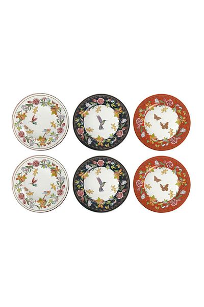 Lucky Art Evelyn Bone 27cm Set of 6 Plates