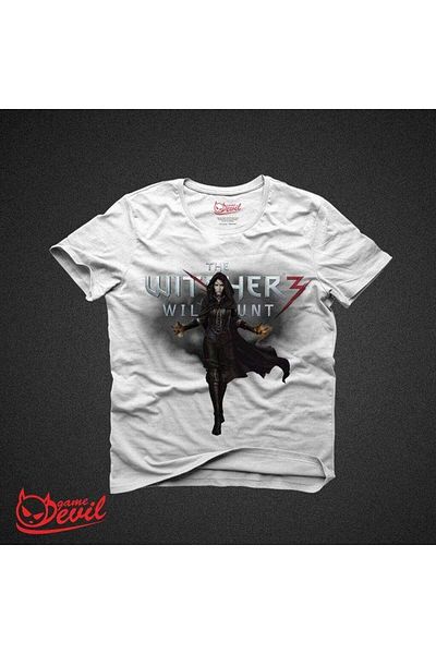 Tshirthane The Witcher 3 Yennefer από το Vengerberg The Wild Hunt Λευκό T-Shirt K