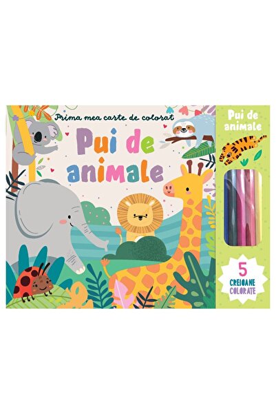 Editura Kreativ Prima mea carte de colorat - Pui de animale