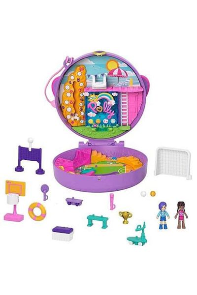 mattel Set Polly Pocket, Mattel, Aventura Sportiva, 2 papusi, accesorii, multicolor, 29x19x6.5cm