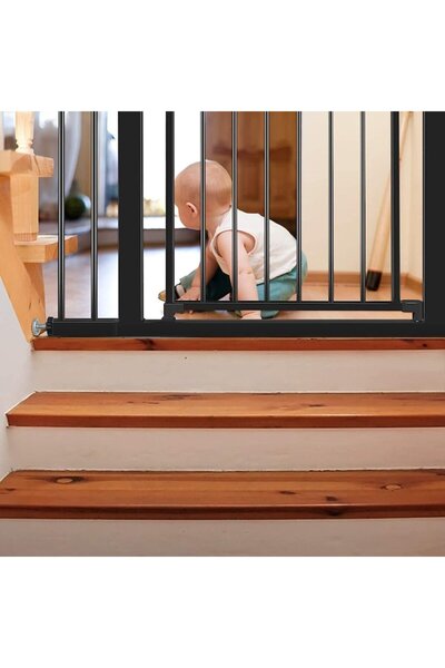 indiggo Safety Gate All-In-One BabyBlock®01 75+7 cm Extension, Multi-Use for Kids/Animals