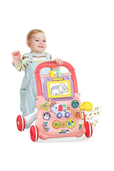 Smart Vibe Antemergator Multifunctional 2 in 1, LittleSteps KinderVibe™ cu Activitati Interactive, Tabla Deta