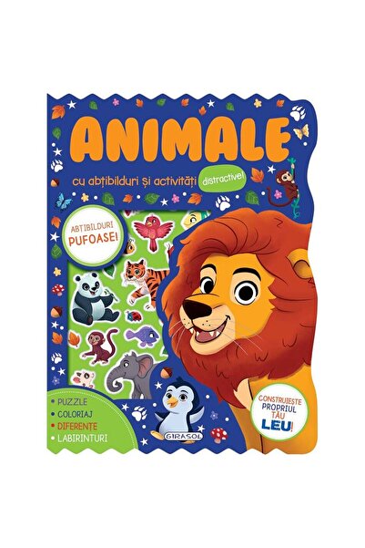 Editura Girasol Abtibilduri pufoase - Animale