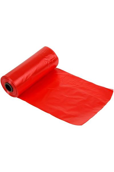 BUDİBU Budibu Cat Dog Poop Bag Pet Poop Poop Bag 15 Rolls (225 Bags) (Red)