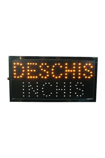 OEM Panou Reclama Afisaj Luminos LED DESCHIS INCHIS + Cutter TOLSEN 18x100mm