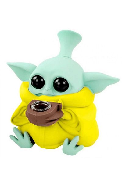 OEM Bong Star Wars Baby Yoda Pipă Alien Urban Crew Galben 13cm