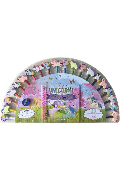 Editura Girasol Unicorni de colorat (20 creioane)