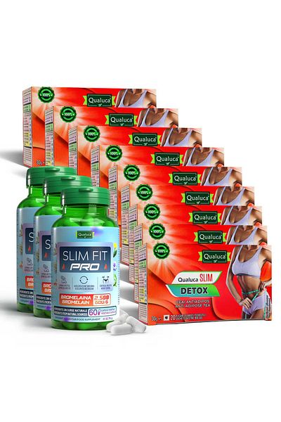 Qualuca Slimming complex – Slim Fit PRO (180 caps.) + Slim Detox 9 boxes) | 90 days