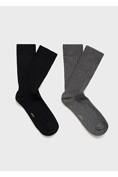 MANGO Man 2'li fitilli pamuklu çorap seti