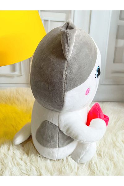 PoppyPlays Kitten Fishing Plush Toy Large 40cm - Sailor Cat Fluffy My Gift