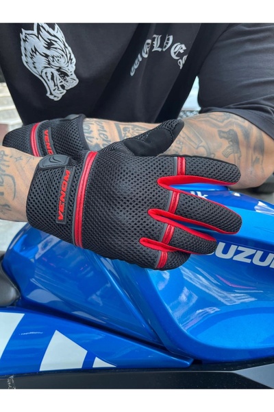 VENOM 940 YAZLIK KIRMIZI-SİYAH ELDİVEN