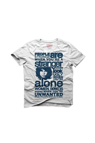 Tshirthane The Doors - Jim Morrison Λευκό T-Shirt Ανδρικό Tshirt