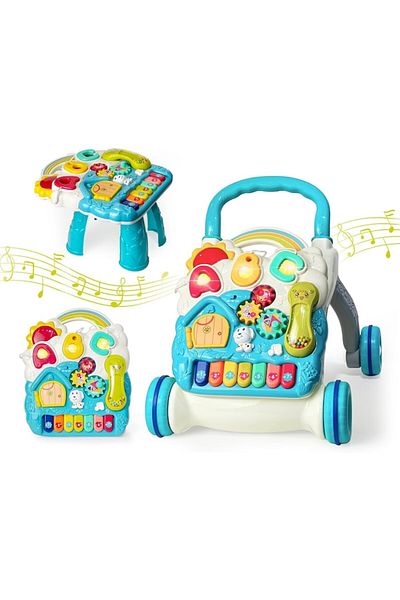Smart Vibe Antemergator Multifunctional 2 in 1, LittleJoy KinderVibe™ cu Activitati Interactive, Telefon, Lit