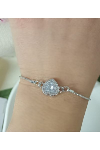 mos&more White Stone Elevator Bracelet
