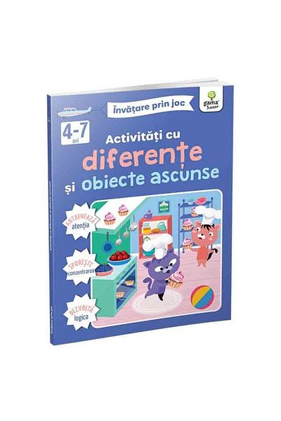 Editura Gama Activ. cu diferente si obiecte ascunse 4-7 ani/ Invatare prin joc