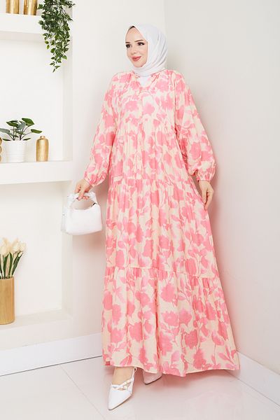 Pamuk Butik Γυναικείο φόρεμα με μοντάλ με γιακά δικαστή