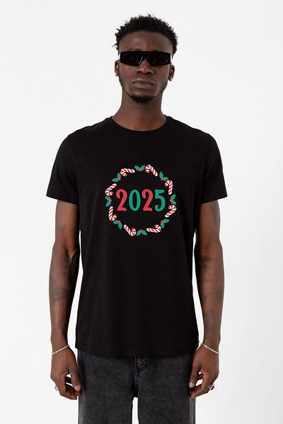 Tshirthane Χριστουγεννιάτικο Χριστουγεννιάτικο Μαύρο Ανδρικό Μπλουζάκι