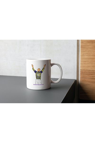 IVART Alex De Souza -Comandante Printed Porcelain Standard Mug Cup-Gift-Yellow-Kralex
