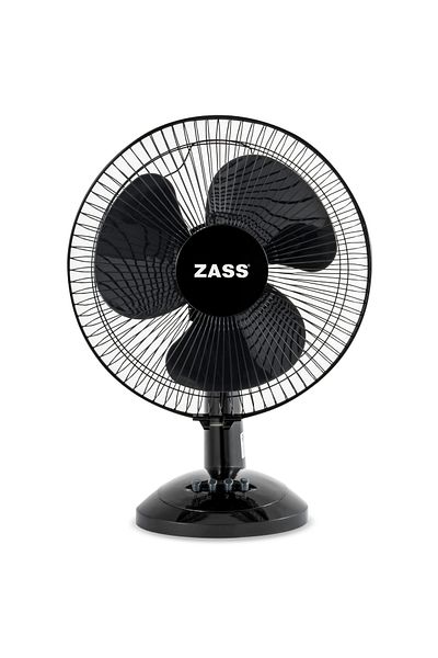 Zass ZTF 1202 desk fan, 30cm diameter, 35W, Silent and powerful, Black color