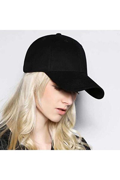 Nisa قبعة رياضية مثقوبة باللون الأسود للنساء قابلة للتعديل