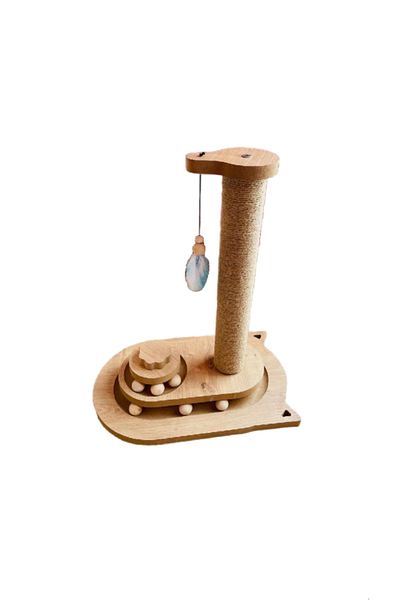 pethomealpi Cat Scratching and Wooden Ball Cat Toy