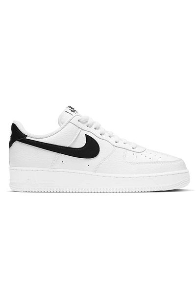 Nike Air Force 1 '07 White Black Pebbled Leather 44 44 Eu