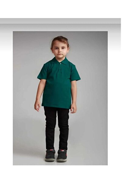 BAGİSTA BUTİK Tricou pentru copii, fete-băieți, verde închis, cu mânecă scurt...
