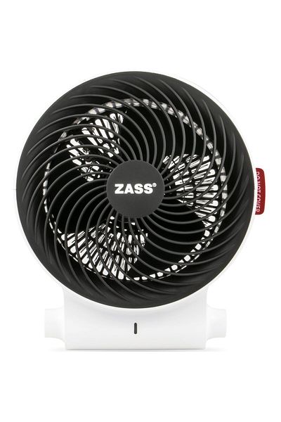 Zass Electric fan heater Zass ZFH 10 White Vortex Airflow, 2 power levels: (1000W / 2000W), Silent 45 dB