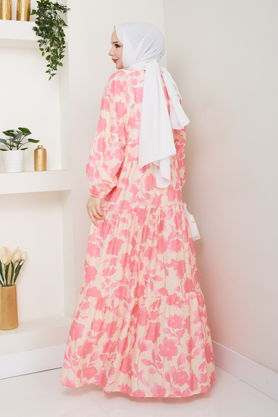 Pamuk Butik Γυναικείο φόρεμα με μοντάλ με γιακά δικαστή