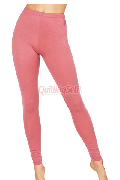 quilling Comfort and Elasticity Together: Cotton Viscose Fabric Jnk 1301 Lycra Rose Dry Color Women's Leggings