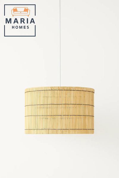 MARIA HOMES Cylindrical Bamboo Pendant Light