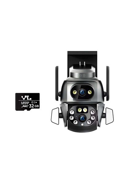 HexaCraft 2-camera PTZ surveillance camera, Integrated LED panel, HexaEye