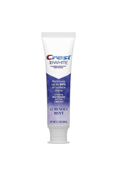 CREST Toothpaste, Crest 3D White, Luminous Mint, Intensive Whitening Effect, 104gr