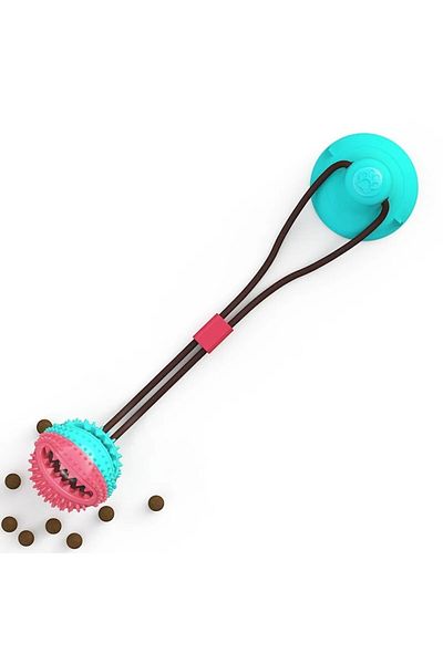 24 7 Life Interactive Dog Toy with Treat Compartment and Suction Cup, 46 CM, Blue