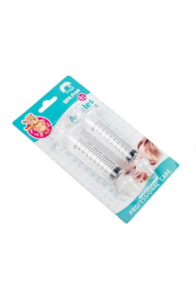 Babyage Set of 2 Nasal Aspirators, silicone/plastic, for babies and children, transparent, 10 cm