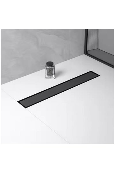 24 7 Life Rigola Dus Negru Mat 40 cm, Design Modern, Drenaj Eficient si Rezistenta Premium