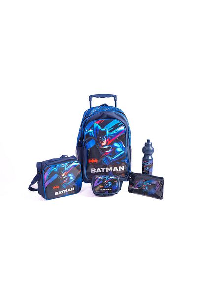 Batman 18"TROLLEYBAG+LUNCH BAG+PENCILCASE+WATER BOTTLE+LUNCH BOX