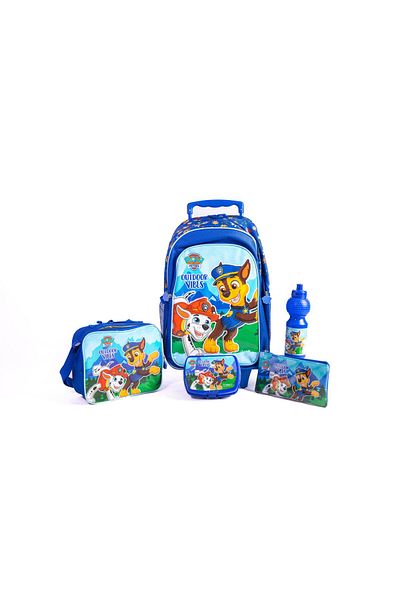 PAW PATROL 18"TROLLEYBAG+LUNCH BAG+PENCILCASE+WATER BOTTLE+LUNCH BOX