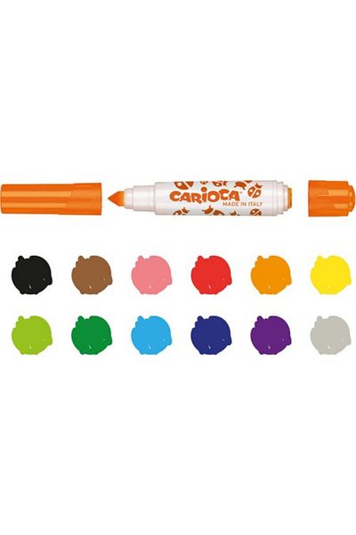 Skygo Carioca Stamperello Washable Felt Tip Crayons 12 Pack