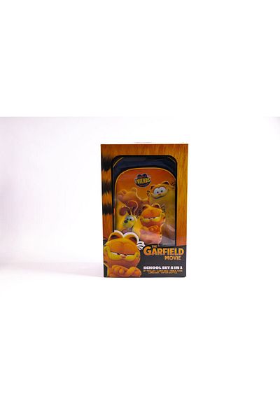 GARFIELD 18"TROLLEYBAG+LUNCH BAG+PENCILCASE+WATER BOTTLE+LUNCH BOX