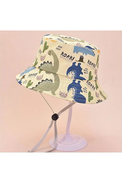darko Panama Hat Funny Baby Hat Dinosaur Summer Children's Dinosaur Boy Girl Children's Sun Hat T-Rex