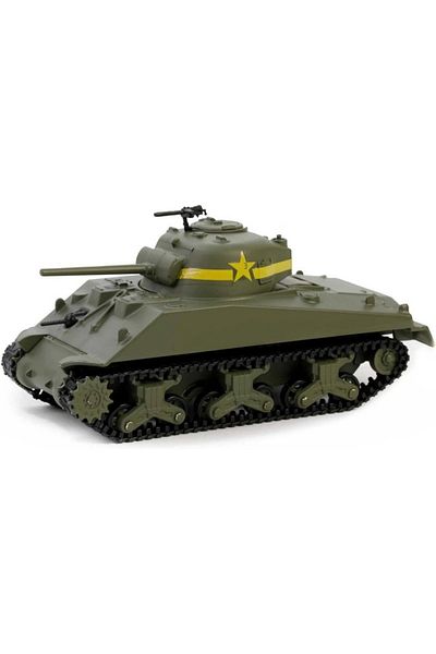 NEZADE STORE Greenlight 1/64 Battalion 64 Series 4- 1943 M4 Sherman Tank Us Army World War Ii