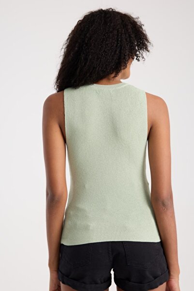 İLKCET MODA Basic Αμάνικο Crop Γυναικείο Πλεκτό