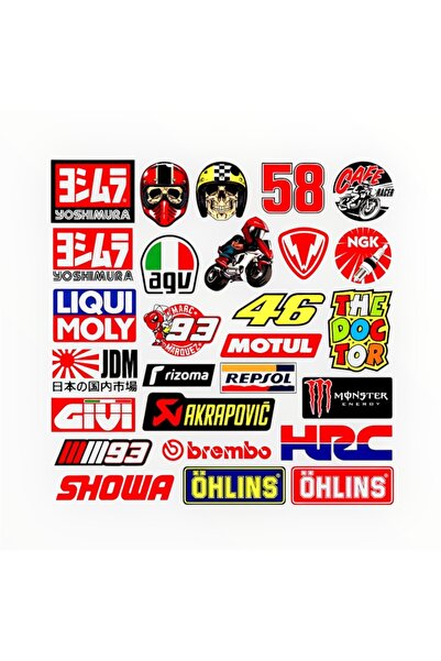 Limitless Design MotoGP Yarış Sticker Seti - | Motosiklet & Kask Dekoru