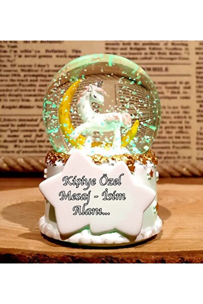 keyfim shop Kişiye Özel Arkadaşa Yılbaşı Hediyesi Unicorn Renk Değiştiren Işı...