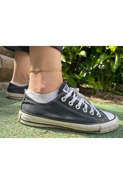 Yubi Round Stainless Steel Chain Half Knot Rope Anklet